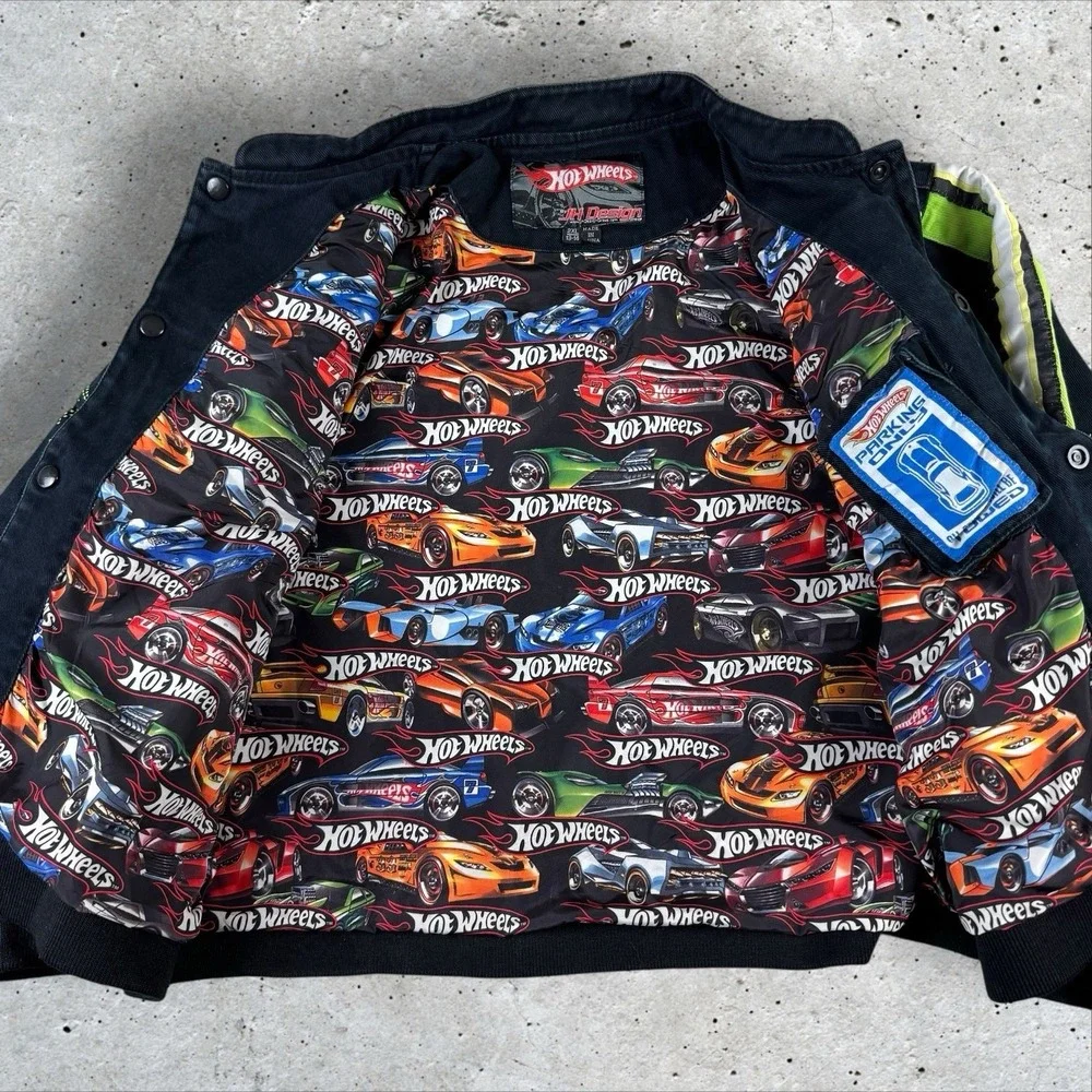 Vintage Jeff Hamilton Kids Hot Wheels Racing Jacket Youth XXL (13-14)‎ Nascar